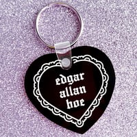 Image 2 of Edgar Allan Hoe Heart Keychain