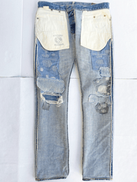Image 4 of Hysteric Glamour Studded Pocket Repair Denim