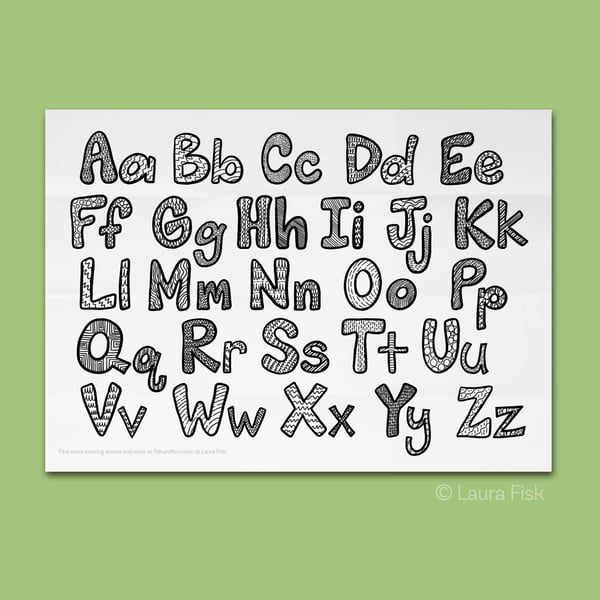 Image of Alphabet Big Coloring Sheet