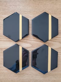 Image 1 of Blackened Gold Coasters