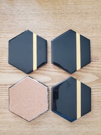 Image 3 of Blackened Gold Coasters