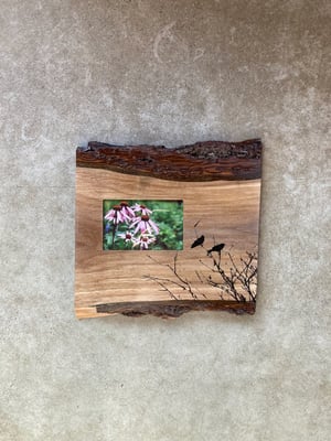 Image of Black Birds Walnut Slab Frame