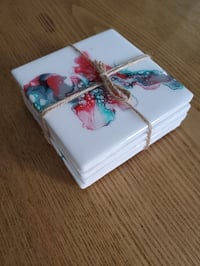 Image 3 of Crimson and Green Coasters