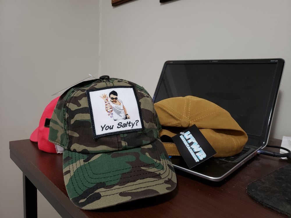 Image of "U Mad Mad?" Camo Dad Hat w/Swarovski Crystals 