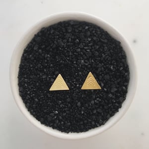 Image of Triangle Studs in Brass