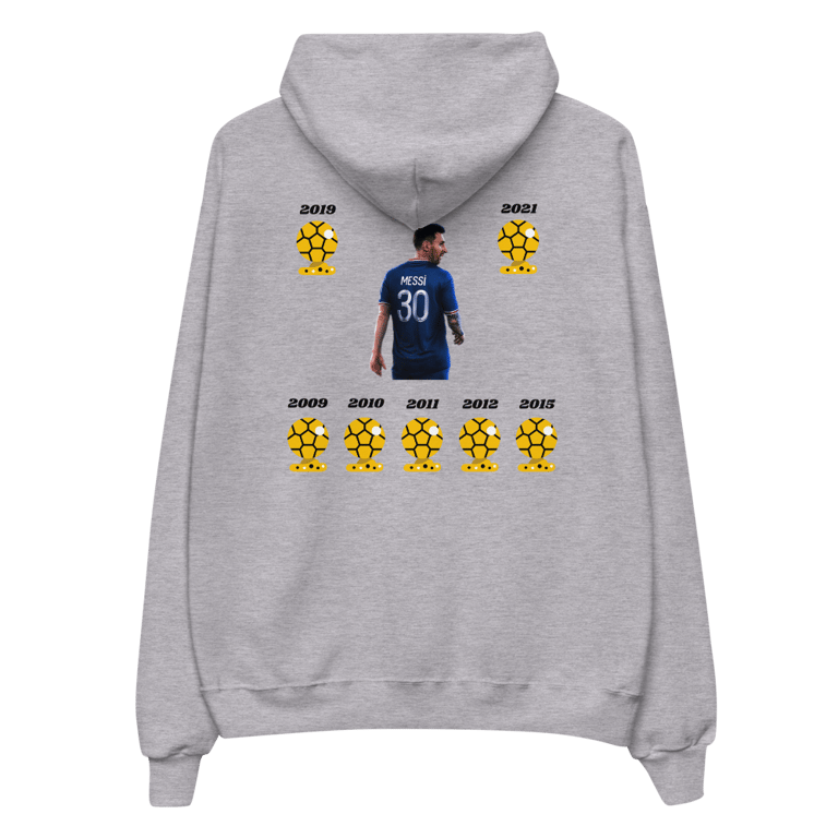 Messi Ballon d'Or Hoodie Gray Image 2