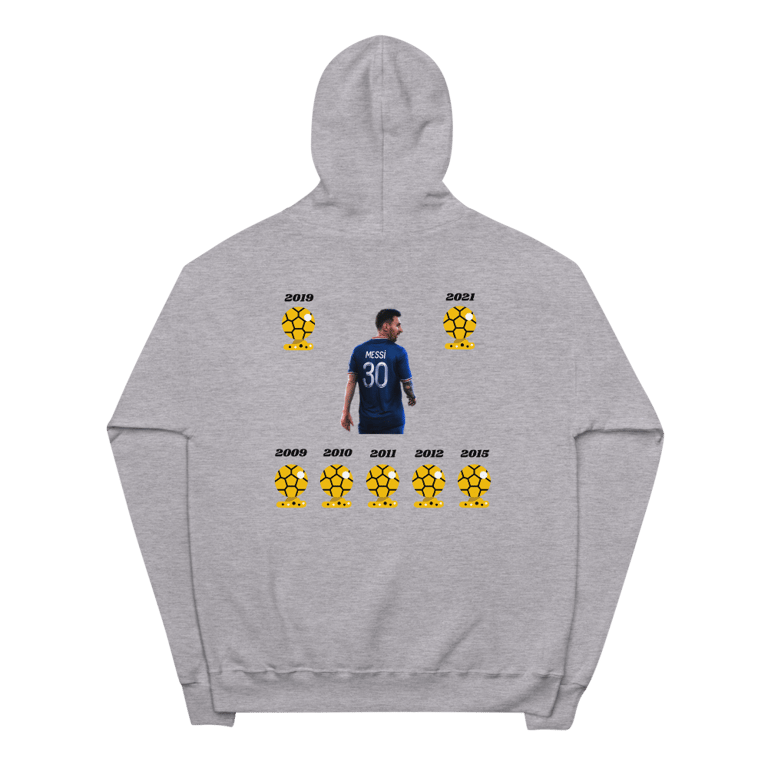Messi Ballon d'Or Hoodie Gray Image 3