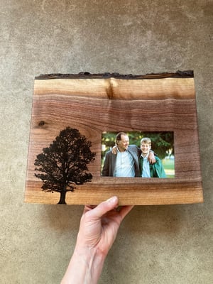 Image of Oak Tree Walnut Slab Frame