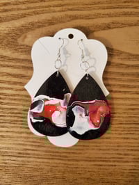 Image 3 of Black and Red Earrings