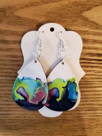 Image 3 of Navy Divide Earrings