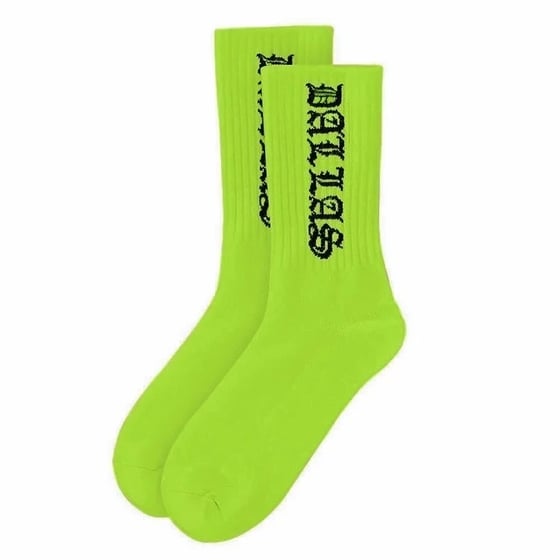 Image of DALLAS NEON GREEN SOCK 