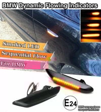 Image 1 of BMW Flowing LED Side Marker Indicator Turn Signal E81 E82 E87 E88 E90 E91 X1 X3