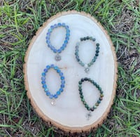Image 2 of Sapphire Beaded charm Bracelets: Moon & Sun