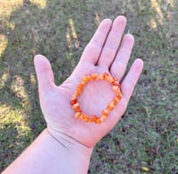 Image 2 of Orange Chipped Beaded Bracelets