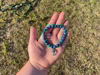Image 3 of Turquoise Mushroom Charm Bracelet