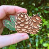 Pine Cone Brooch