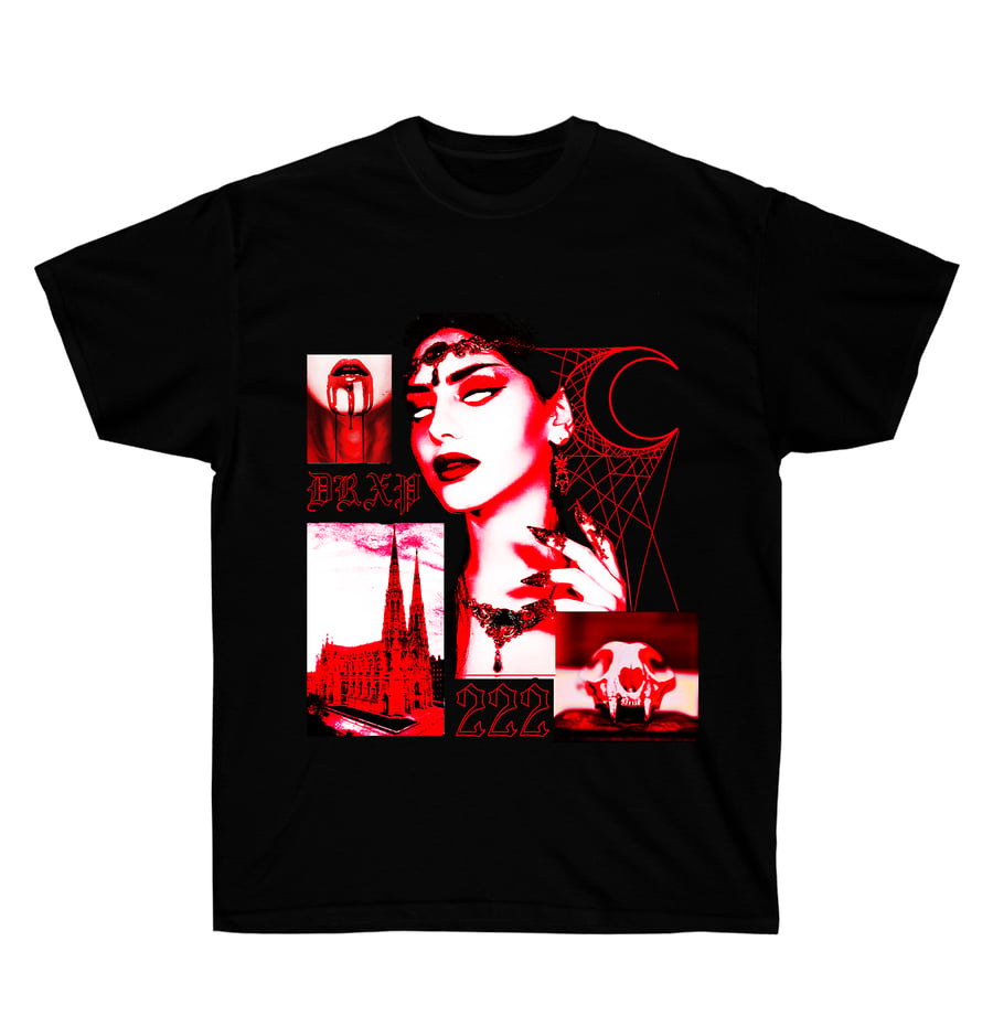 Image of BLOOD LUST TEE  BLACK RED