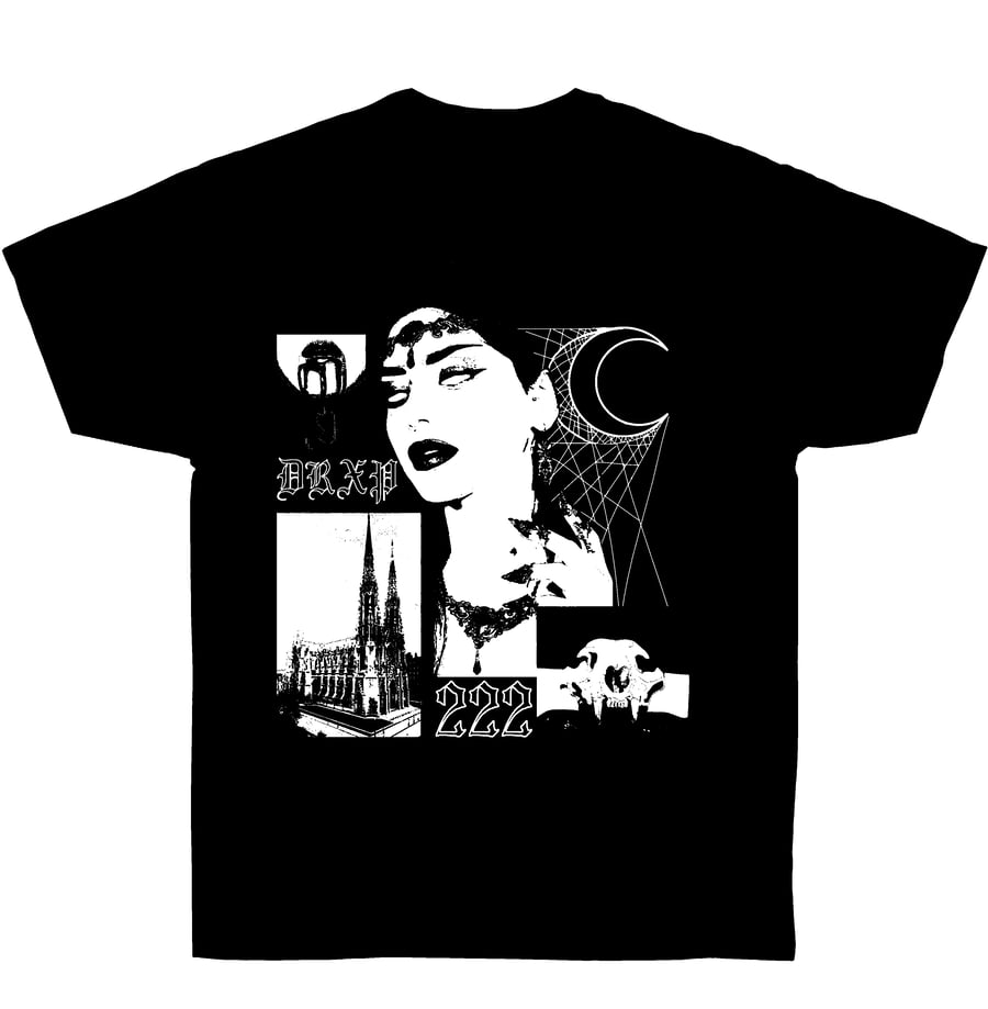 Image of BLOOD LUST TEE BLACK AND WHITE