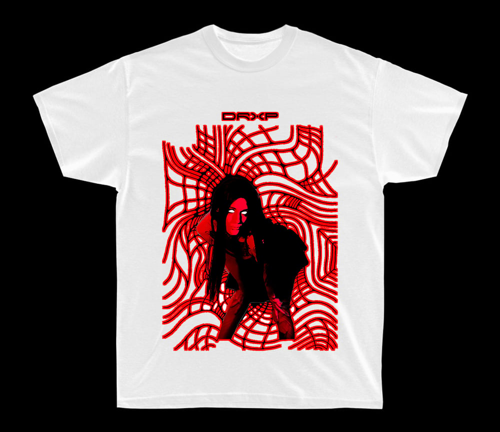 Image of GIRL TEE WHITE AND RED