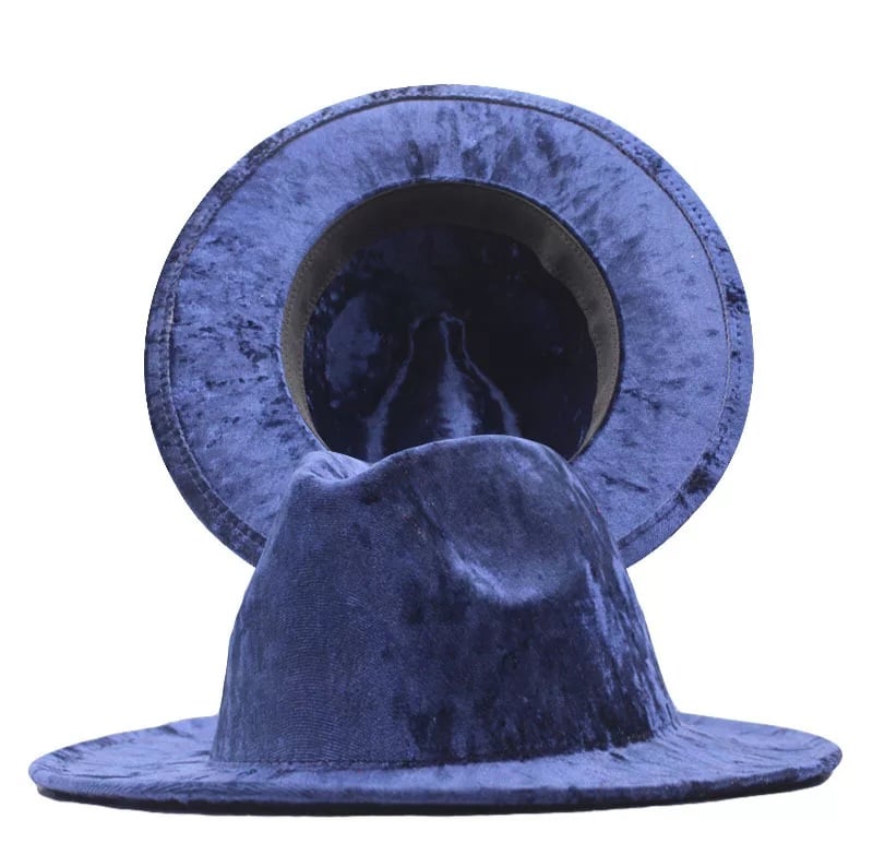 blue velvet fedora