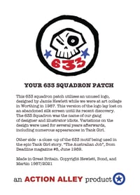 Image 3 of 1987 Jamie Hewlett Designed "633 Squadron" Sew-On Patch Limited Edition