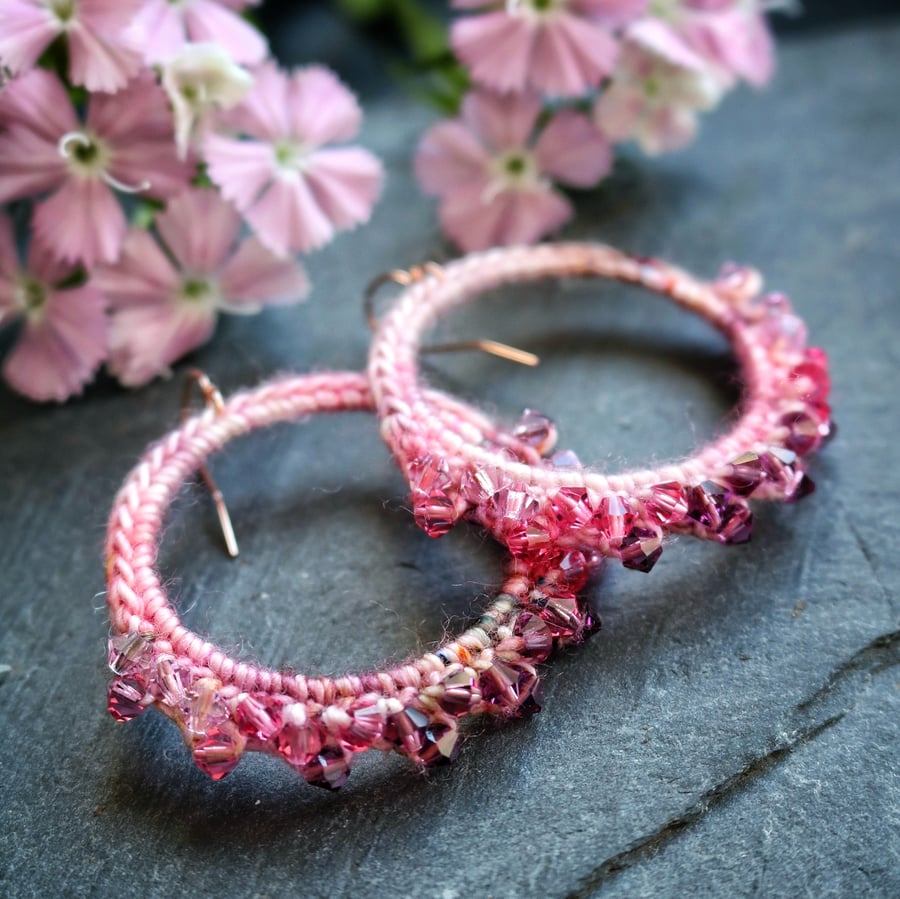 Image of STARRY HOOPS - Winter Rose