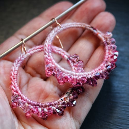 Image of STARRY HOOPS - Winter Rose