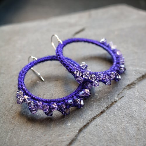 Image of BTS STARRY HOOPS - Purple Sky