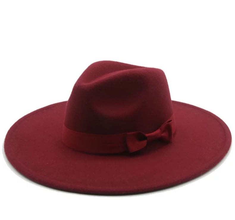 fedora hat burgundy