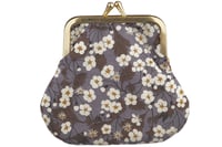 Small coin purse * Daisies * Grey