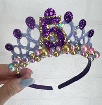 Image 5 of Purple, Lilac, Pink and gold Pearl Tiara