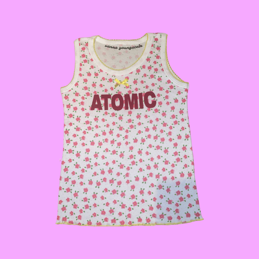 Image of  SOLD OUT "ATOMIC" TANK TOP RED FLORAL - EUPHORIA