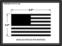 Image 4 of BLACK REFLECTIVE AMERICAN FLAG