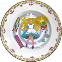 Image 1 of  Alice Falling - Vintage French Porcelain Plate - #0609