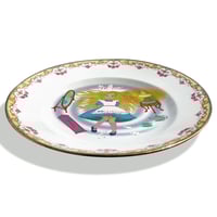 Image 2 of  Alice Falling - Vintage French Porcelain Plate - #0609