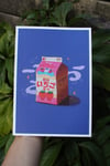 A5 Milk Carton Print