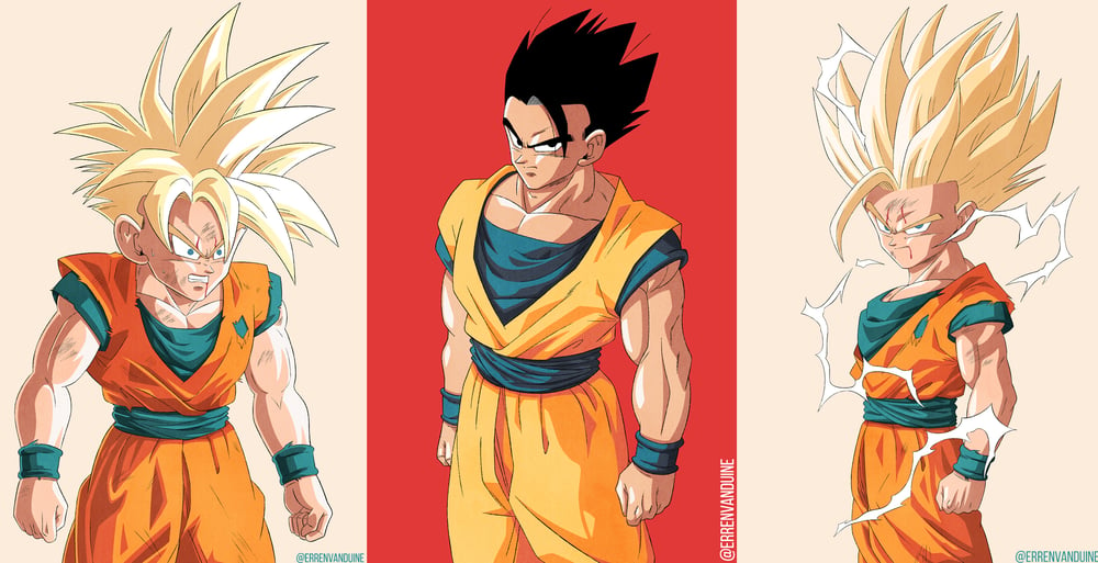 Super Saiyan 4 Gohan  Art by Erren Van Duine