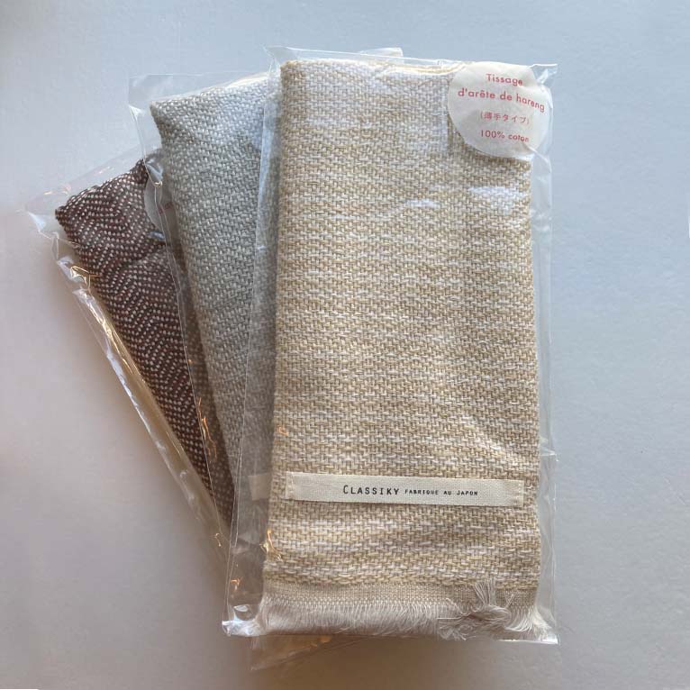 Image of Classiky - Thin Herringbone Weaving Gauze Towel