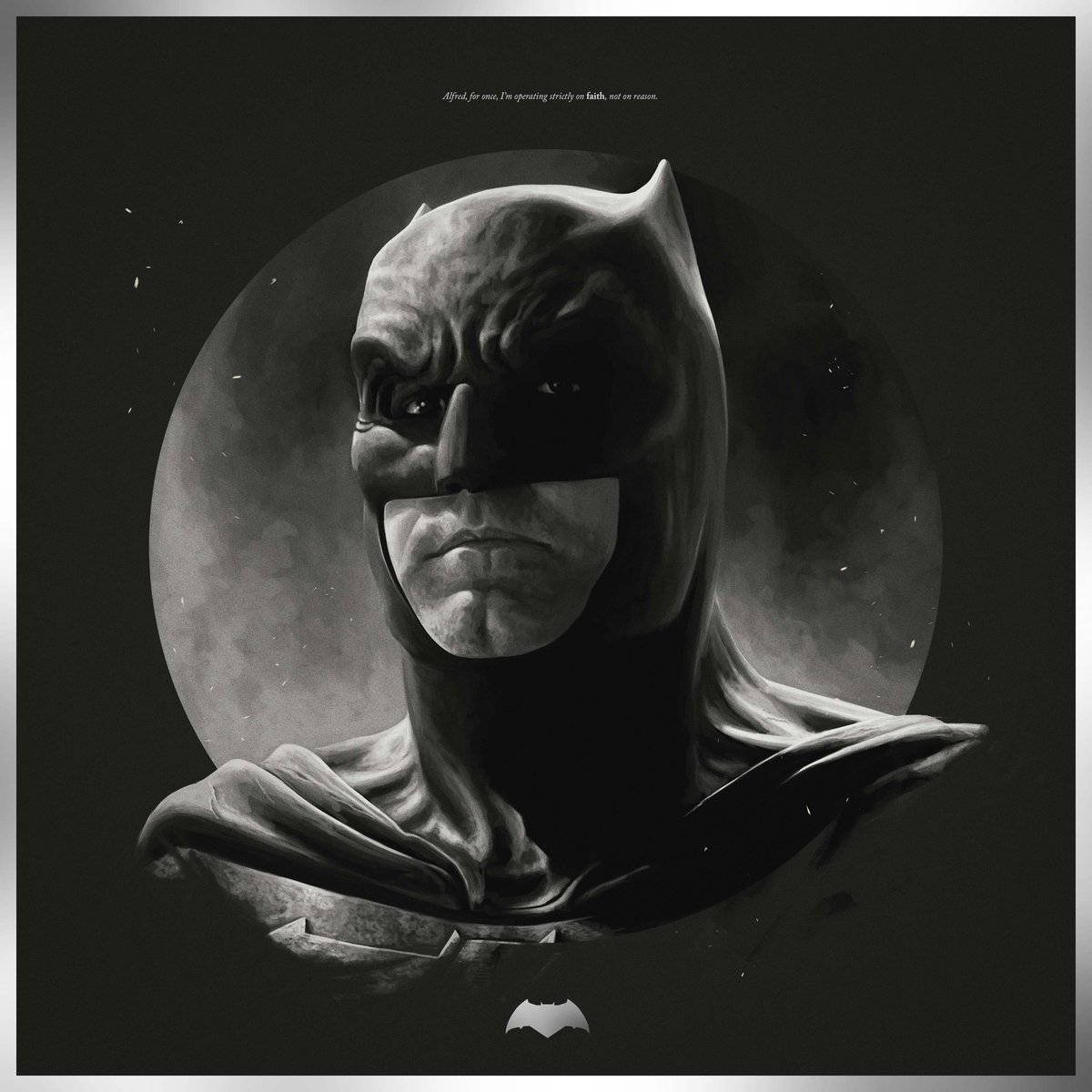 Image of Batman Var (Artist Proof) - Zack Snyder's Justice League Headshot/Figurehead. 