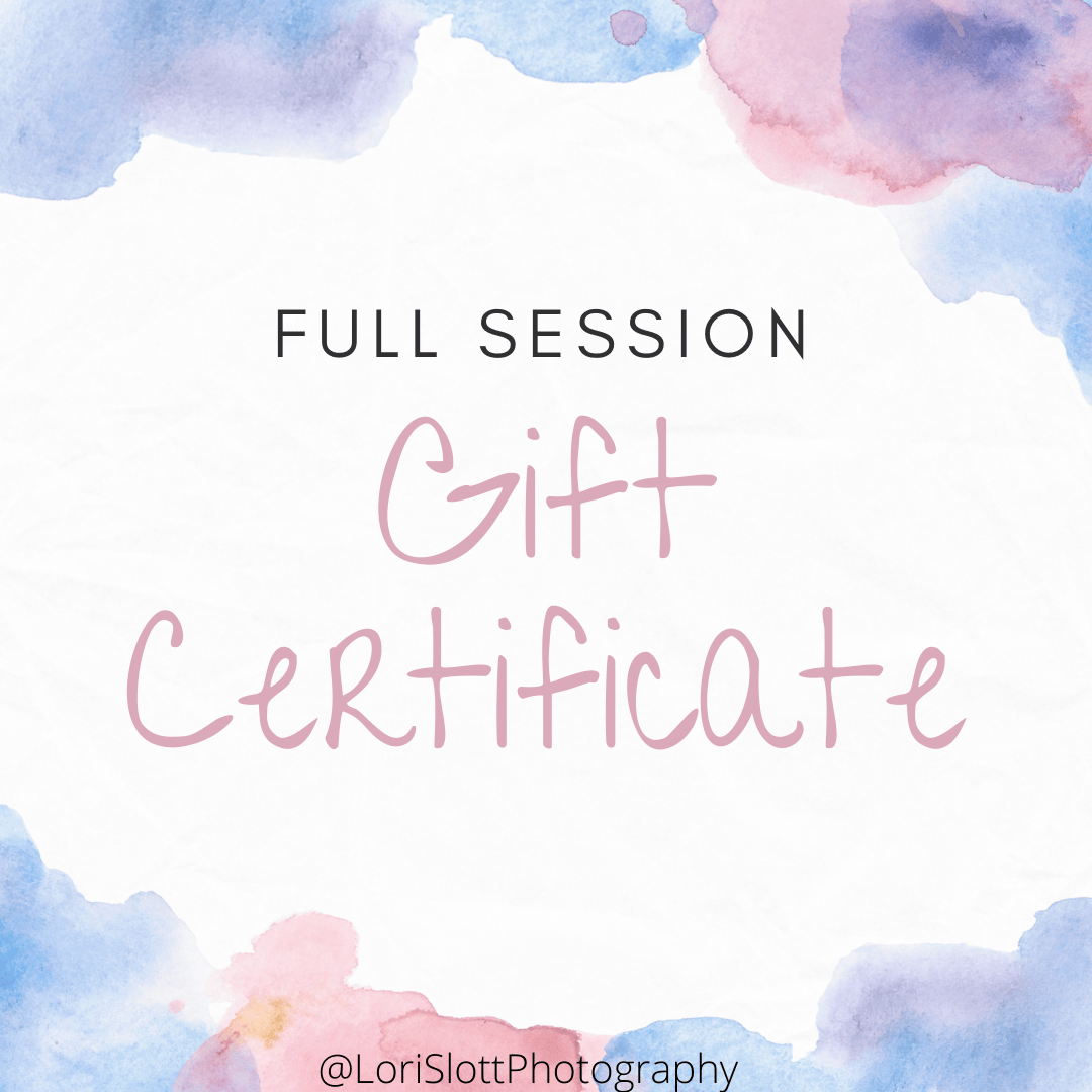 Full Session Gift Certificate