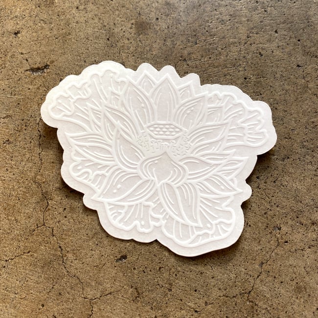 Transparent Lotus Sticker