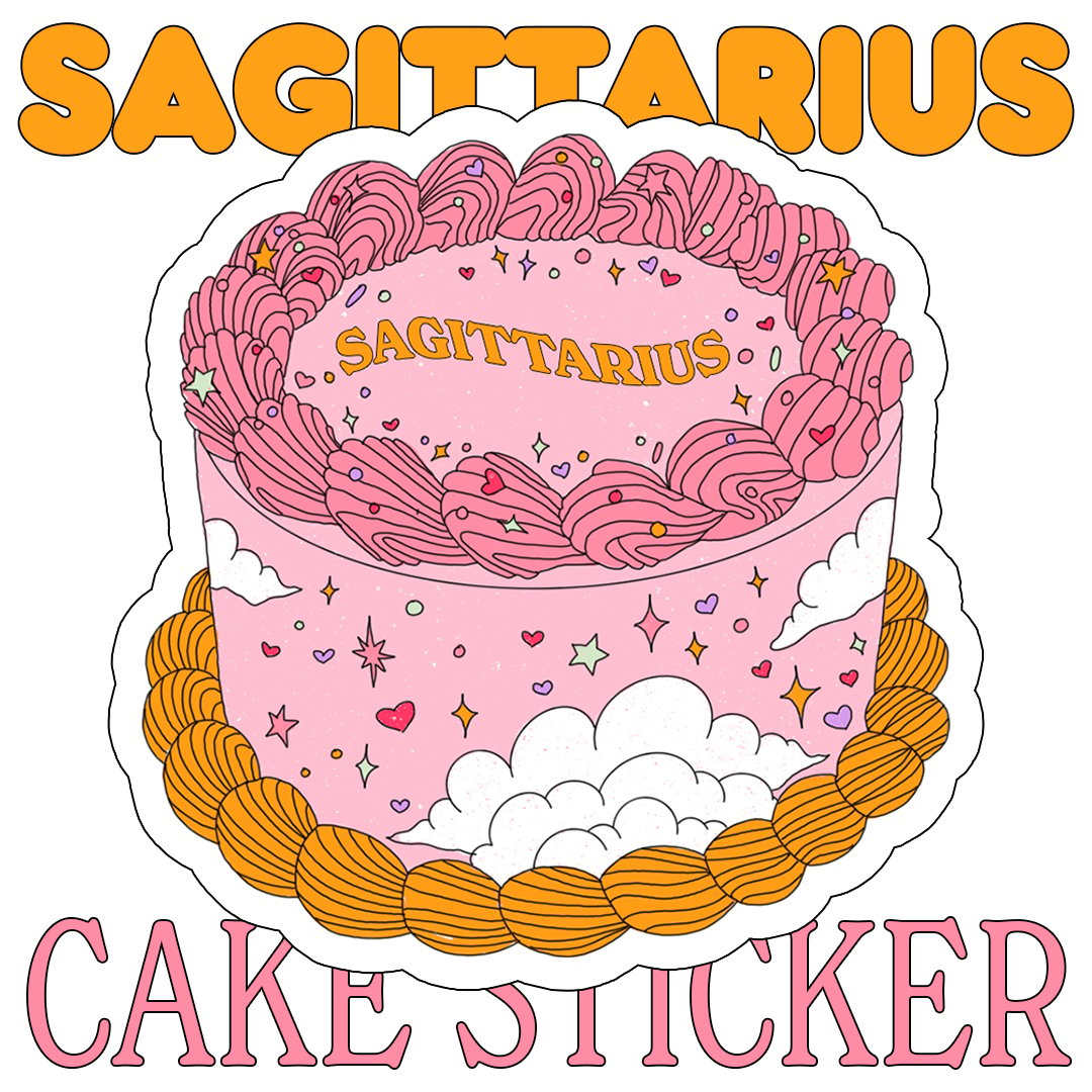 'Sagittarius Cake' Sticker