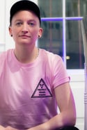 PROTECT TRANS YOUTH T-Shirt (Candy pink, black embroidery)