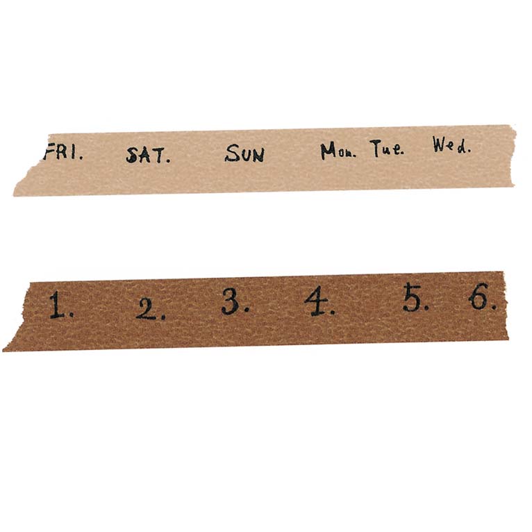 Image of Classiky Washi Tape - Weekly & Number