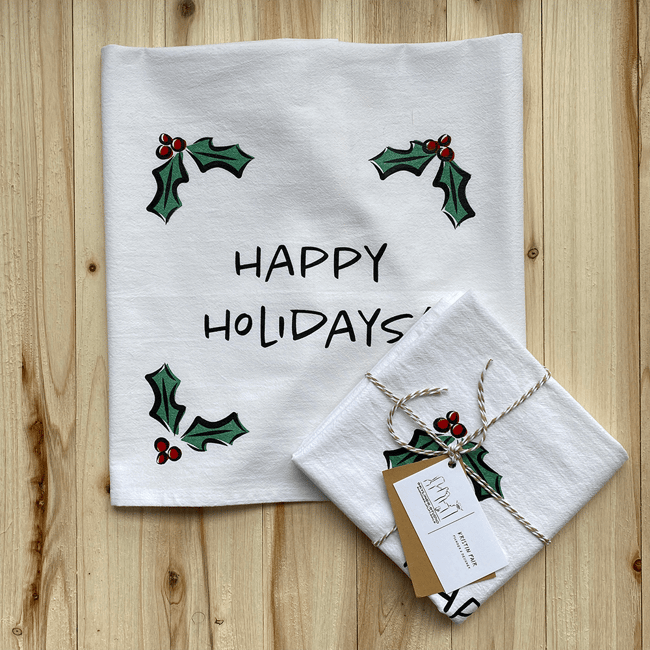 ‘Happy Holidays’ Towel | Skyliner Studio