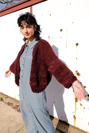 Image of Perth Cardigan Limited Merino Wool (shown in Belgium Chocolate- more colours)