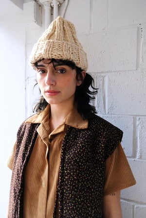 Image of Siska Toque Limited Merino Wool (shown in Ivory- more colours)
