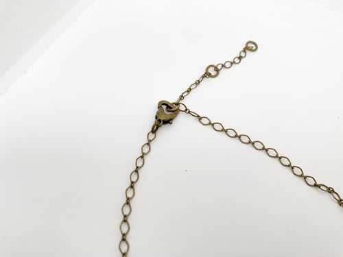 Image of Beaded interlocking heart lariat necklace 