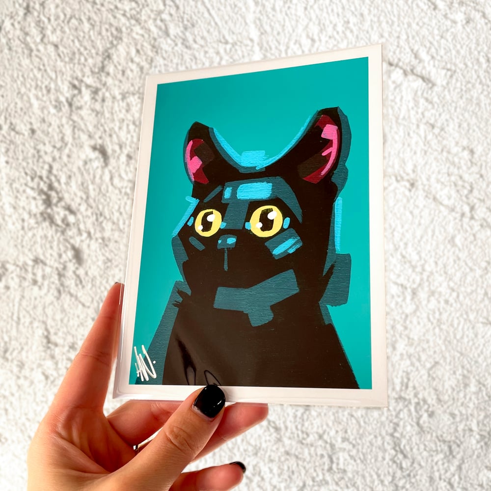 Black Cat - Signed 5"x7" Prints