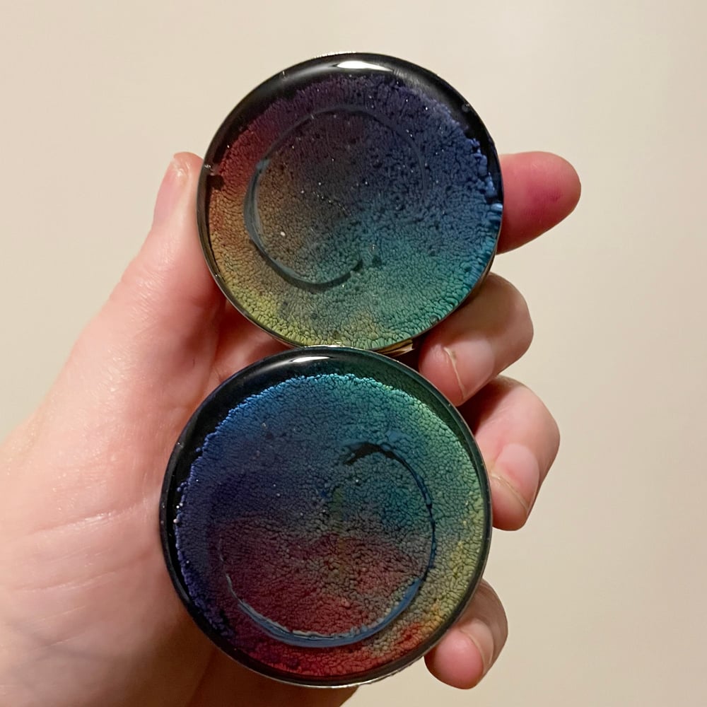 Image of 1 7/8 Rainbow Inky Plugs